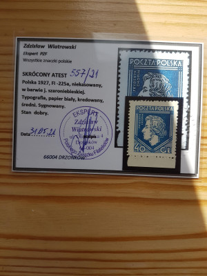 Fi.225 a czysty** j.szar.nieb. Atest