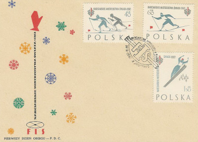 FDC 1149-51 a Z: Narciarskie MŚ FIS