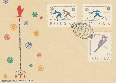 FDC 1149-51 b Z: Narciarskie MŚ FIS