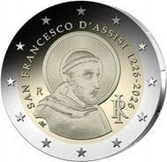 2026 r  Włochy 2 Euro. Franciszek z Asyżu