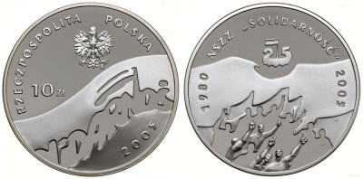 10 ZŁOTYCH, 2005 ROK, SOLIDARNOŚĆ