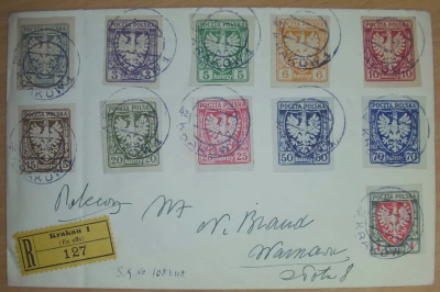 Fi 55 - Fi 65 list w Krakowa do Warszawy 1919