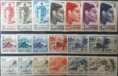 OCEANIA FRANCUSKA 1948-kompletna seria.