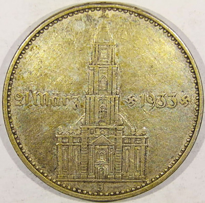 Niemcy, III Rzesza, 2 marki 1934 J, Kości&oacute;ł z datą
