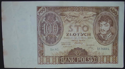 100 zł &ndash; 2 czerwca 1932 r. Ser. AC. 5176604 stan III