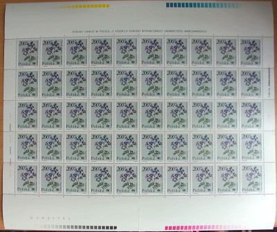 Fi 3134-39 ** 1990 Arkusze - Rośliny ginące w Polsce