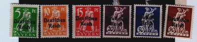 Deutsches Reich 1920  Mi. 119 - 124