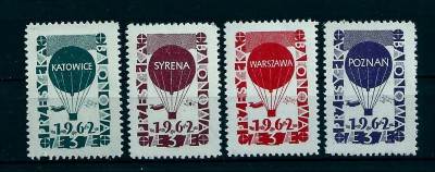 1962 r. Winietki . Przesyłka  Balonowe**.