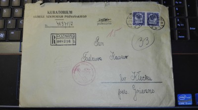 Koperta ze znaczkiem - lata trzydzieste 1