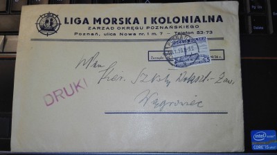 Koperta ze znaczkiem - lata trzydzieste1