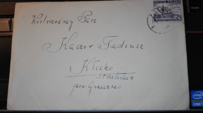 Koperta ze znaczkiem5 - lata trzydzieste