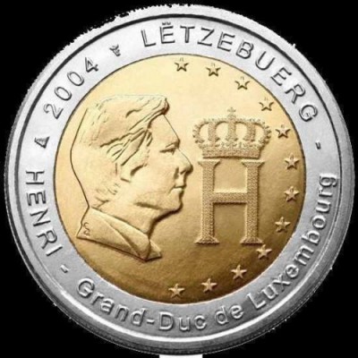 2004 r. 2 Euro. Luksemburg.