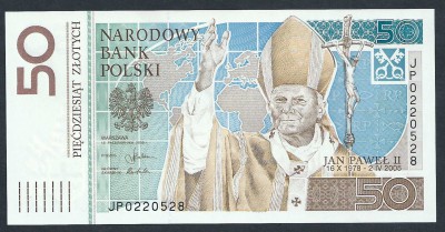 2006 r. 50 zł Jan Paweł II. UNC